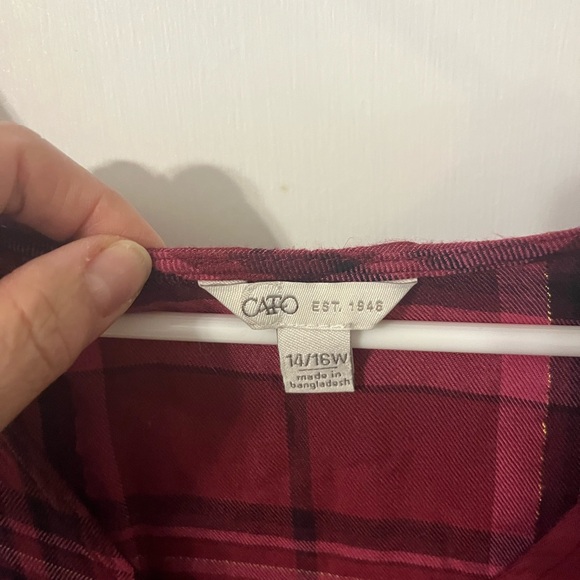 Magenta Plaid Tunic - Picture 2 of 2